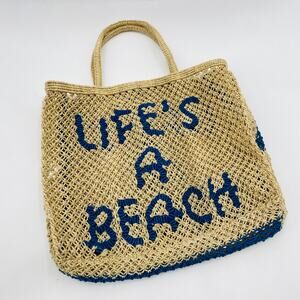 The Jacksons London Life's A beach jute tote